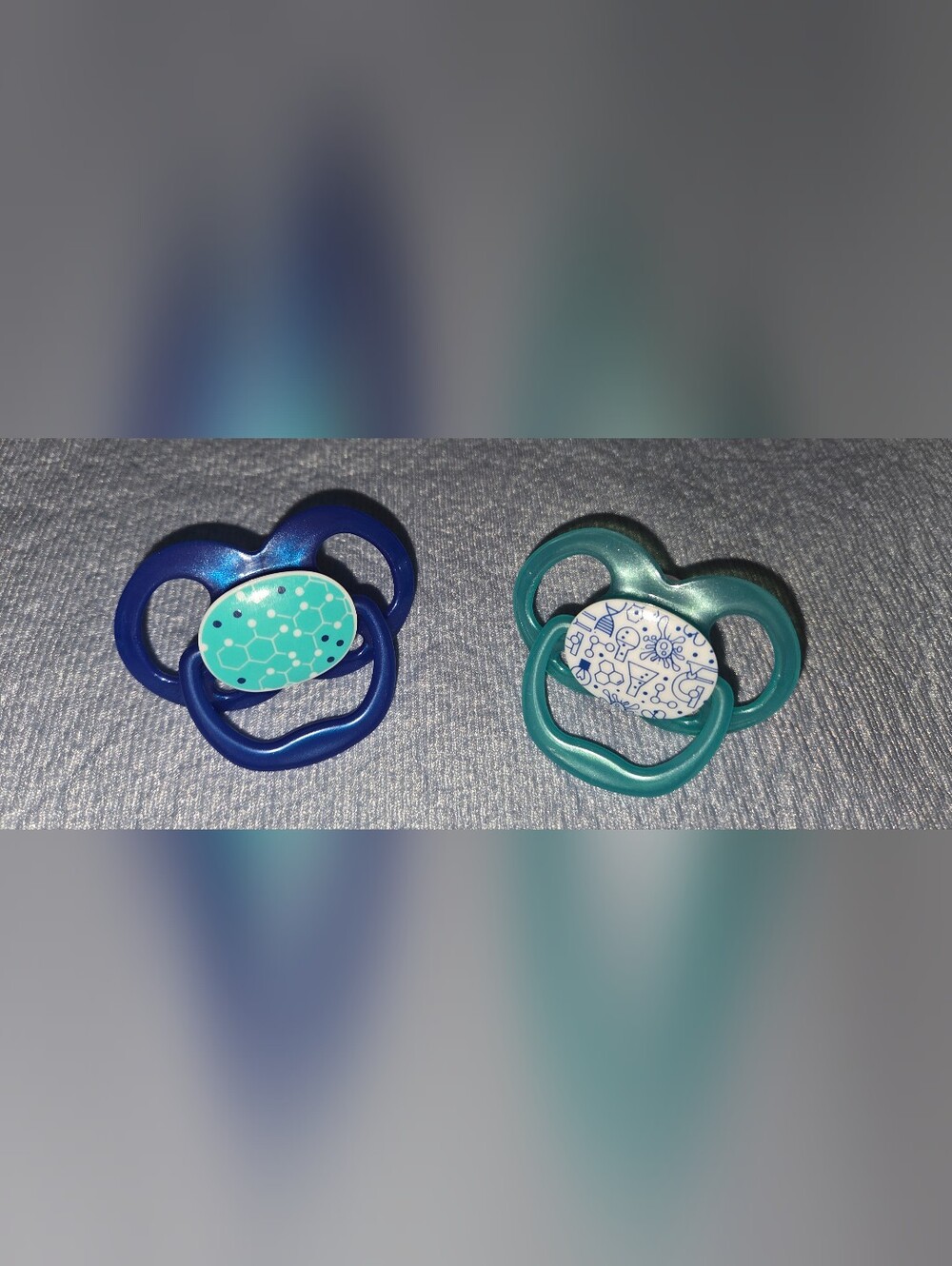 (2) Dr Browns Advantage Pacifiers Stage 2, Blue Chemistry Binky